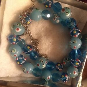 5 for 20 💕 Unique blue beaded necklace